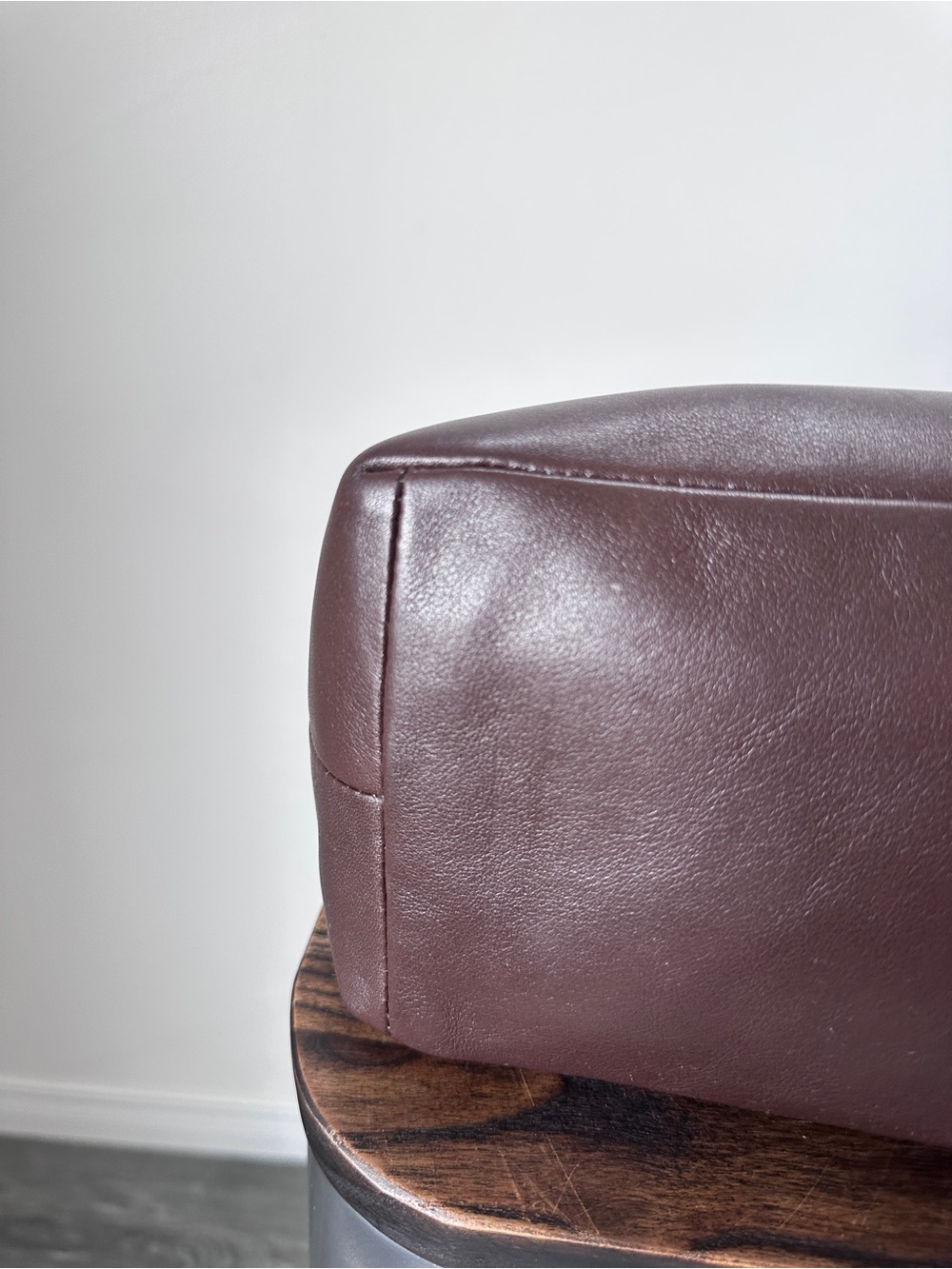 Coach Two-Tone Cream and Dark Brown Leather Shoulder Bag with Tan Strap - Picture 10 of 16